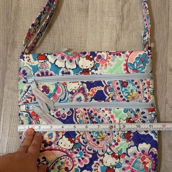 Vera Bradley Hello Kitty Paisley Triple Zip Hipster Crossbody Bag NWOT - Picture 13 of 16